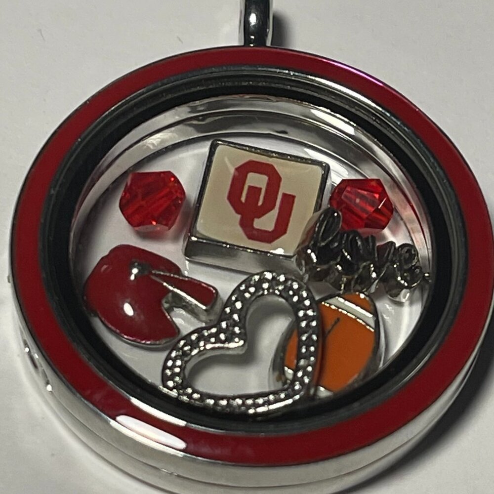 Oklahoma Sooners NCAA Memory Charm Locket NEW
